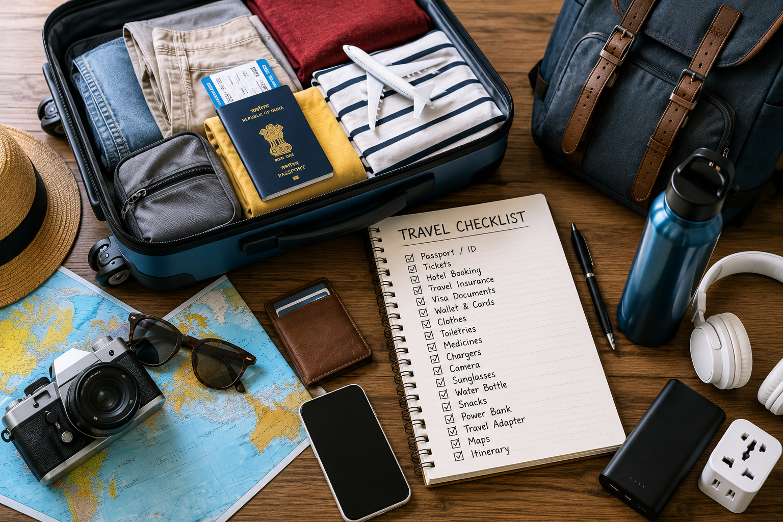 Travel Checklist: 25 Things You Should Never Forget Before Leaving Home